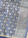 Banarasee Art Silk Jaal Design Dupatta-Dark Grey Blue