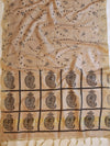 Handloom Block Printed Khadi Cotton Salwar Kameez With Dupatta Set-Beige