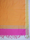 Banarasee Cotton Silk Zari Jaal Work Salwar Kameez Fabric With Contrast Dupatta Set-Pink & Orange