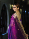 Banarasee Handwoven Tissue Saree With Embroidered Ghungroo Work-Violet