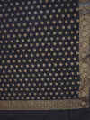 Banarasee Cotton Silk Zari Buta Work Salwar Kameez Fabric With Dupatta Set-Black