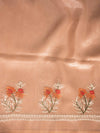 Banarasee Soft Tissue Thread Embroidered Semi-Stitched Salwar Kameez Fabric With Dupatta Set-Peach