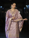 Banarasee Cotton Silk Zari Work Salwar Kameez Fabric With Dupatta Set-Mauve