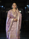 Banarasee Cotton Silk Zari Work Salwar Kameez Fabric With Dupatta Set-Mauve