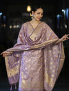 Banarasee Cotton Silk Zari Work Salwar Kameez Fabric With Dupatta Set-Mauve