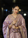 Banarasee Cotton Silk Zari Work Salwar Kameez Fabric With Dupatta Set-Mauve