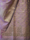 Banarasee Cotton Silk Zari Work Salwar Kameez Fabric With Dupatta Set-Mauve