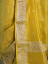 Banarasee Handloom Dual Tone Shimmer Silk Saree With Buti Design & Meena Border-Yellow