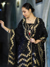 Banarasee Semi Katan Zari Work Salwar Kameez Fabric With Dupatta Set-Black
