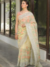 Banarasee Pure Georgette Saree With Embroidery Work-Yellow