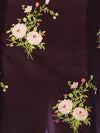 Banarasee Resham Embroidered Chanderi Salwar Kameez With Organza Dupatta Set-Wine