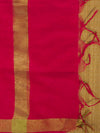 Banarasee Tissue Salwar Kameez Fabric With Contrast Cotton Silk Dupatta-Green & Pink