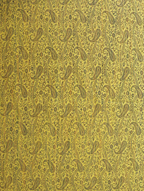 Banarasee Brocade Salwar Kameez Fabric With Mirror Work Dupatta-Yellow & Burgundy