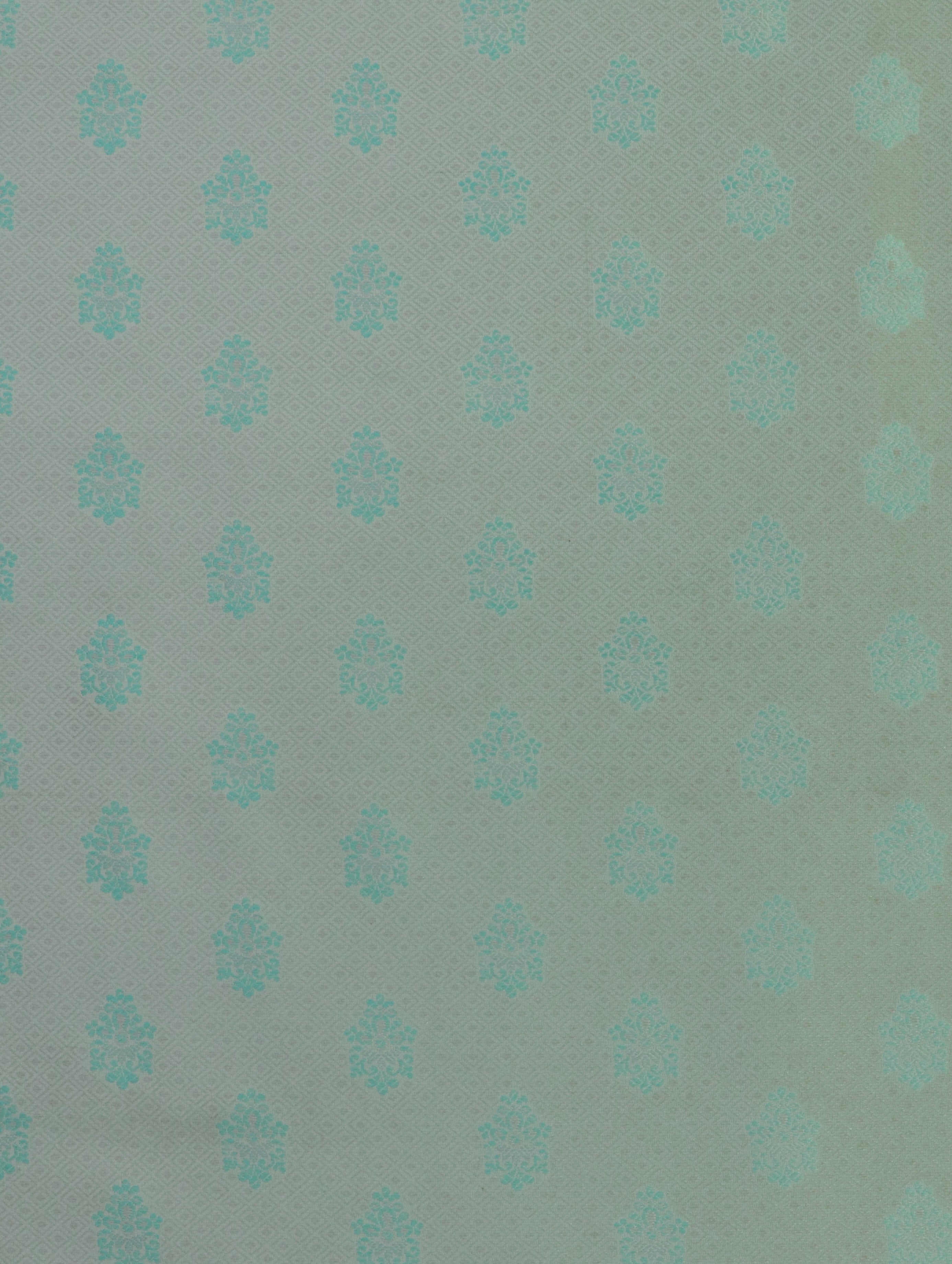 Banarasee Brocade Salwar Kameez Fabric With Cotton Silk Dupatta-Sea Green & Pink