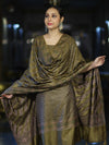 Banarasee Semi-Silk Resham Weaving Salwar Kameez Fabric With Dupatta Set-Olive Green
