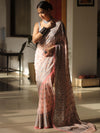 Banarasee Pure Georgette Saree With Embroidery Work-Pink