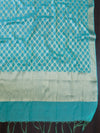 Banarasee Cotton Silk Zari Buta Work Salwar Kameez Fabric With Dupatta Set-Turquoise Green