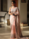 Banarasee Pure Georgette Saree With Embroidery Work-Pink