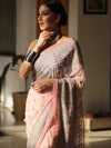 Banarasee Pure Georgette Saree With Embroidery Work-Pink