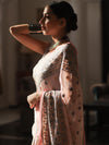 Banarasee Pure Georgette Saree With Embroidery Work-Pink