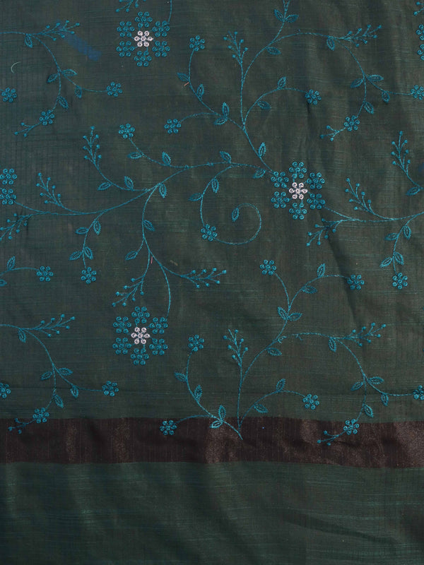 Banarasee Brocade Salwar Kameez Fabric With Cotton Silk Dupatta Set-Orange & Teal