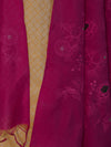 Banarasee Brocade Salwar Kameez Fabric With Cotton Silk Dupatta Set-Yellow & Pink