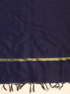 Banarasee Art Silk Salwar Kameez Fabric With Cotton Silk Dupatta Set-Navy Blue