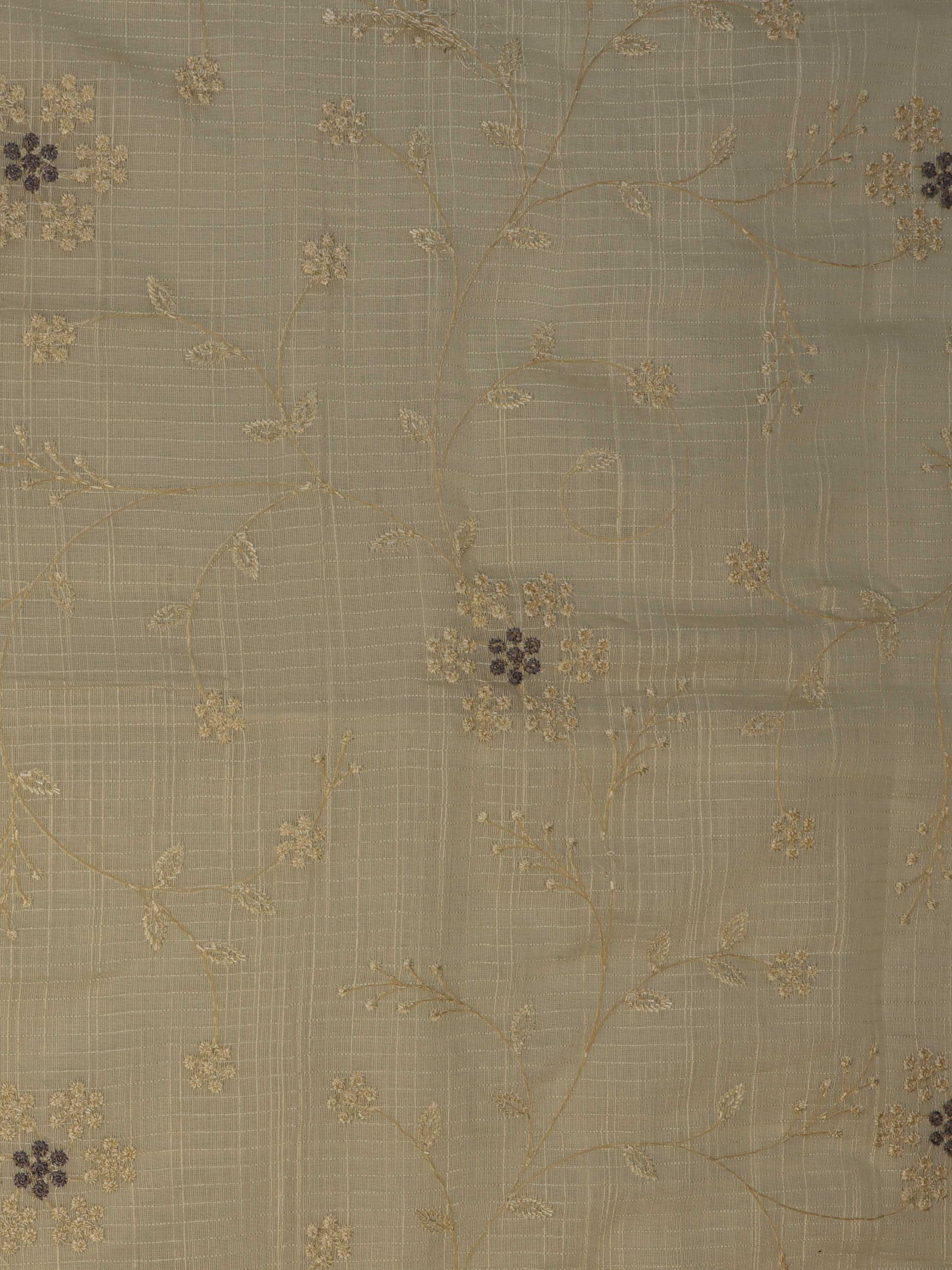 Banarasee Brocade Salwar Kameez Fabric With Contrast Dupatta Set-Mustard Yellow & Light Blue