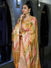 Banarasee Zari & Resham Embroidered Chanderi Salwar Kameez With Multicolor Dupatta Set-Peach