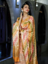 Banarasee Zari & Resham Embroidered Chanderi Salwar Kameez With Multicolor Dupatta Set-Peach