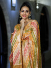 Banarasee Zari & Resham Embroidered Chanderi Salwar Kameez With Multicolor Dupatta Set-Peach