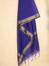 Banarasee Art Silk Salwar Kameez Fabric With Cotton Silk Dupatta Set-Golden & Blue