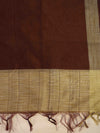 Banarasee Brocade Salwar Kameez Fabric With Cotton Silk Dupatta-Sandy Yellow & Brown