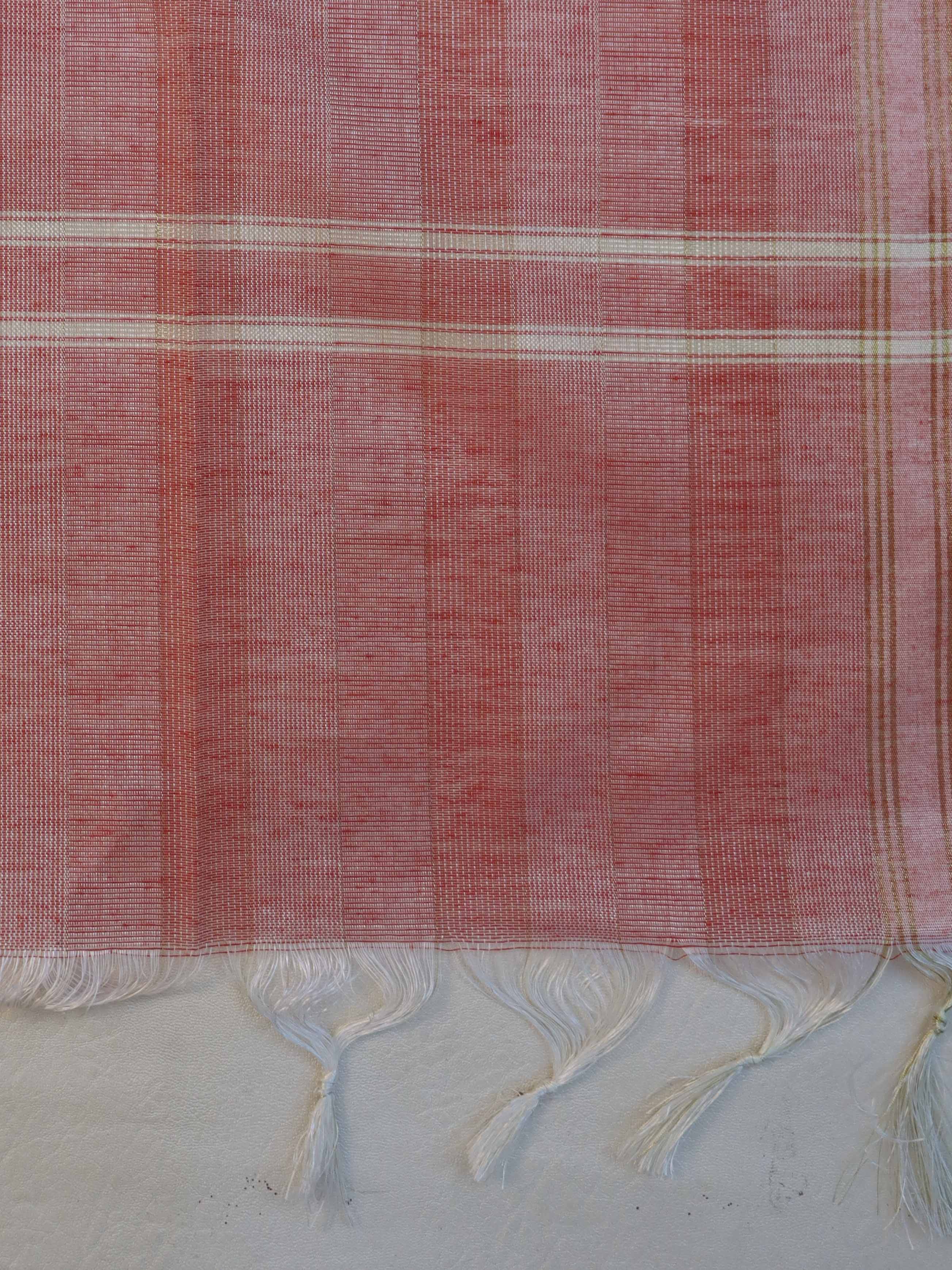 Banarasee Brocade Salwar Kameez Fabric With Cotton Silk Dupatta-Pink & Yellow