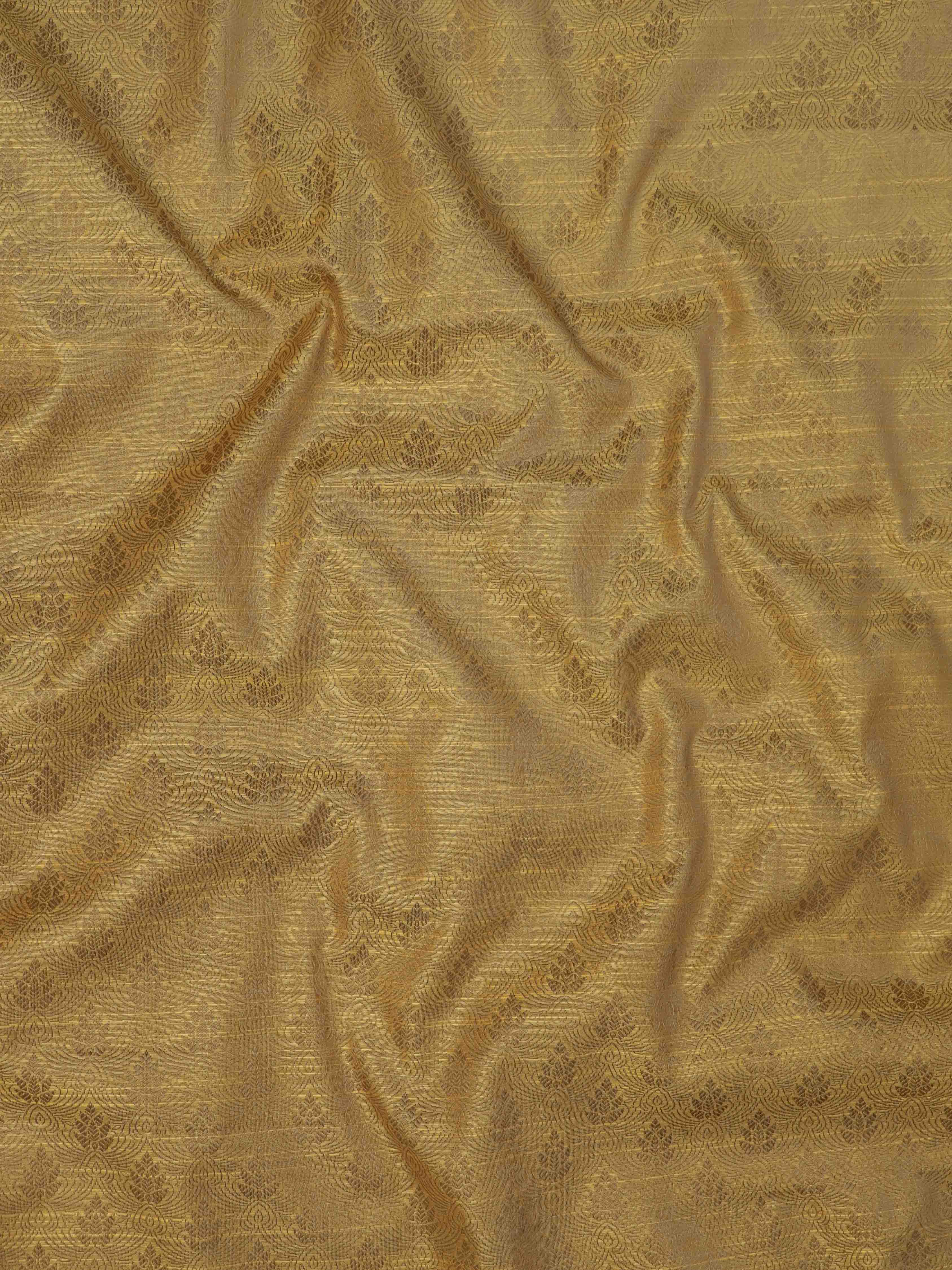 Banarasee Brocade Salwar Kameez Fabric With Cotton Silk Dupatta-Pink & Yellow