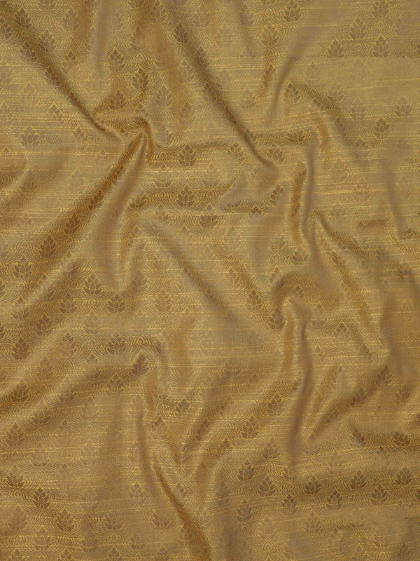 Banarasee Brocade Salwar Kameez Fabric With Cotton Silk Dupatta-Pink & Yellow