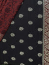 Banarasee Cotton Silk Salwar Kameez Fabric With Cotton Dupatta-Black & Red