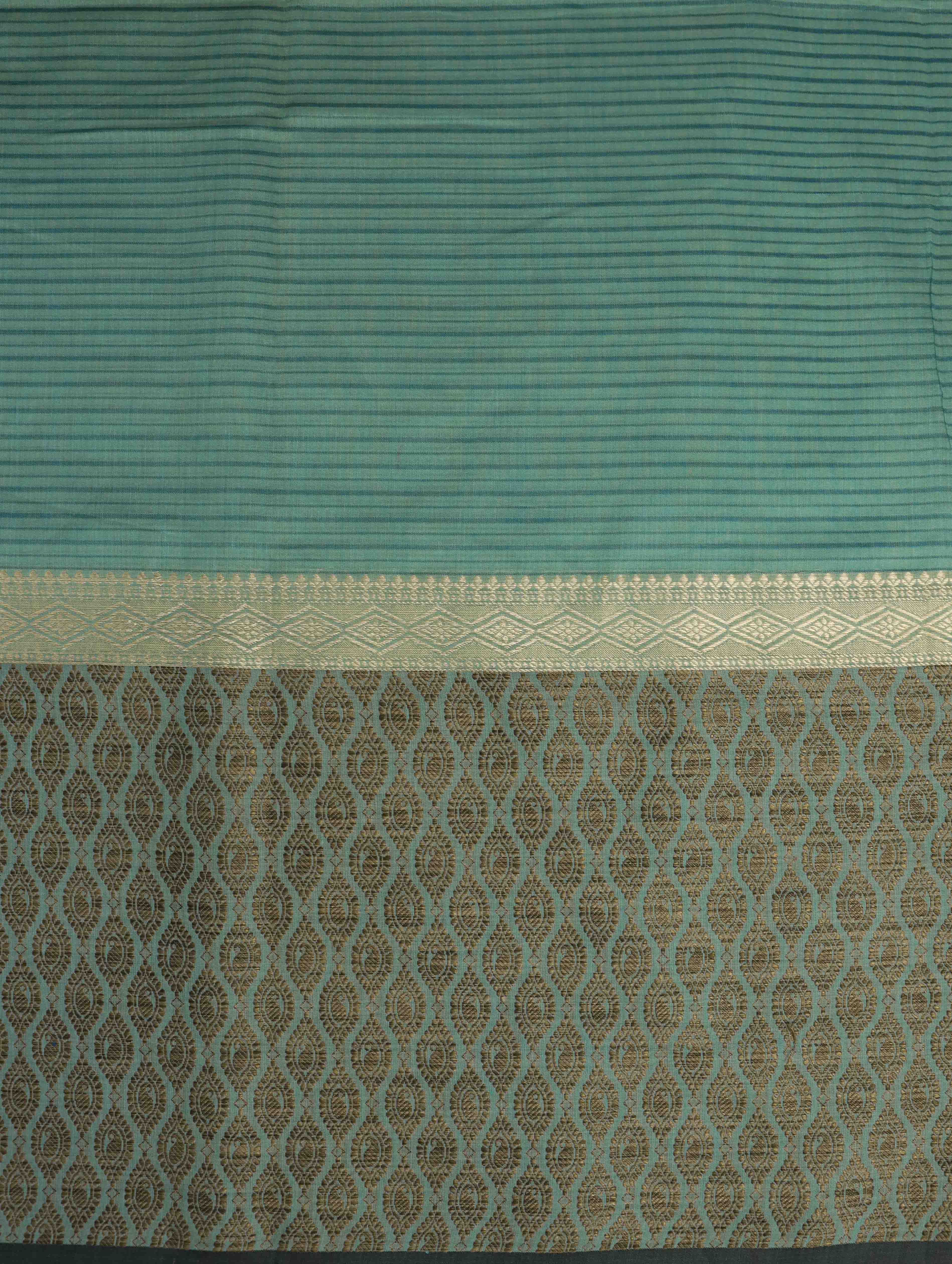 Banarasee Chanderi Cotton Silk Salwar Kameez Fabric With Cotton Silk Dupatta-Turquoise Blue & Pink