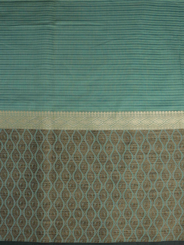 Banarasee Chanderi Cotton Silk Salwar Kameez Fabric With Cotton Silk Dupatta-Turquoise Blue & Pink