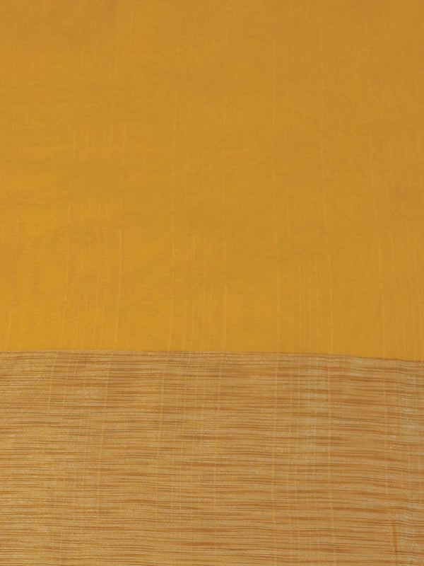 Banarasee Chanderi Cotton Silk Salwar Kameez Fabric With Cotton Silk Dupatta-Olive Green & Yellow