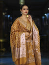 Banarasee Cotton Silk Zari Work Salwar Kameez Fabric With Dupatta Set-Mustard Yellow