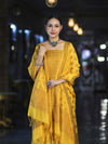 Banarasee Semi Katan Jamewar Weaving Salwar Kameez Fabric With Dupatta Set-Yellow