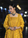 Banarasee Semi Katan Jamewar Weaving Salwar Kameez Fabric With Dupatta Set-Yellow