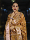 Banarasee Cotton Silk Zari Work Salwar Kameez Fabric With Dupatta Set-Mustard Yellow
