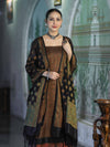Banarasee Semi Katan Jamewar Weaving Salwar Kameez Fabric With Dupatta Set-Black