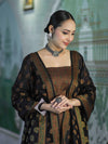 Banarasee Semi Katan Jamewar Weaving Salwar Kameez Fabric With Dupatta Set-Black