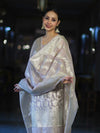 Banarasee Cotton Silk Kota Check Zari Work Salwar Kameez Fabric With Dupatta Set-Dusty Pink