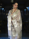 Banarasee Cotton Silk Kota Check Zari Work Salwar Kameez Fabric With Dupatta Set-Dusty Pink