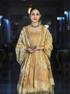 Banarasee Semi Katan Jamewar Weaving Salwar Kameez Fabric With Dupatta Set-Beige