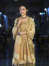Banarasee Semi Katan Jamewar Weaving Salwar Kameez Fabric With Dupatta Set-Beige